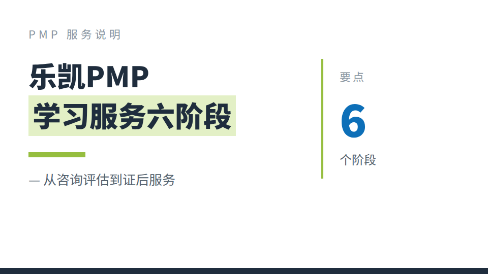 报了PMP培训之后流程是怎样的？乐凯服务六个阶段